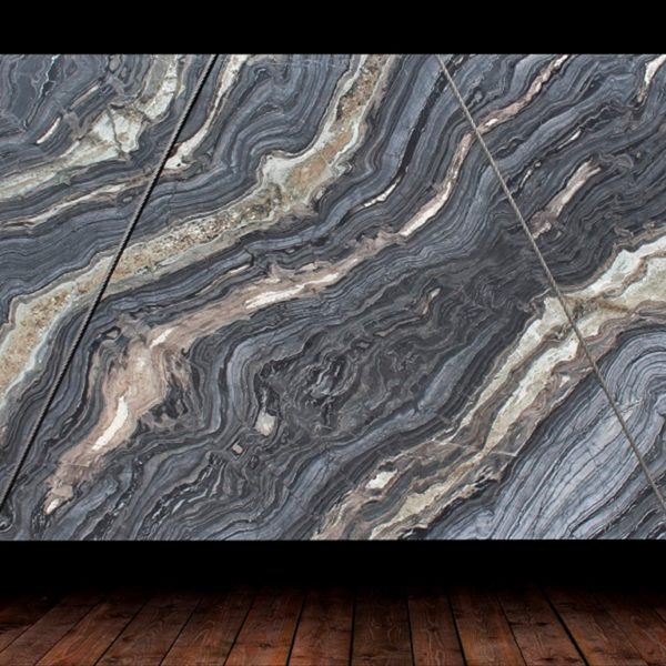 SILVER BROWN WAVE MARBLE