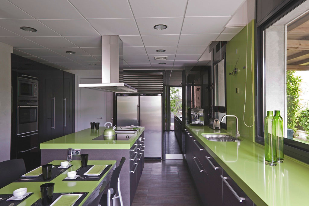 Green Fun Silestone Quartz Kitchen2