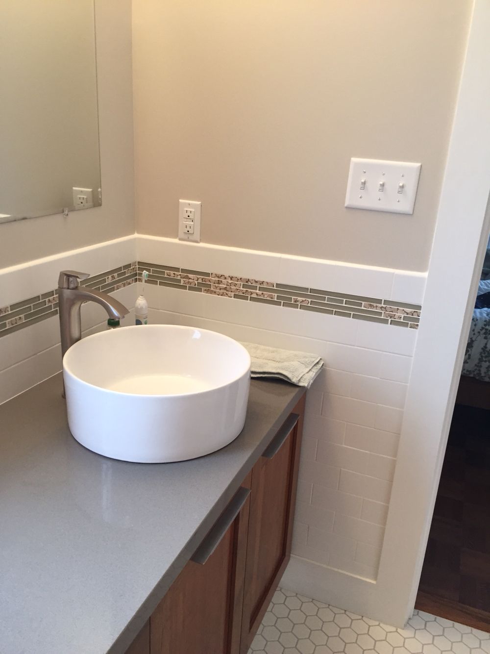 Grey Expo Silestone Quartz Bathroom